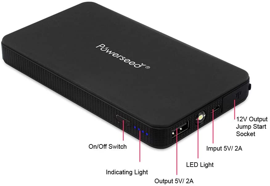 Powerseed Mini Boost 2A Jump Starter Portable Power Bank – Image 6
